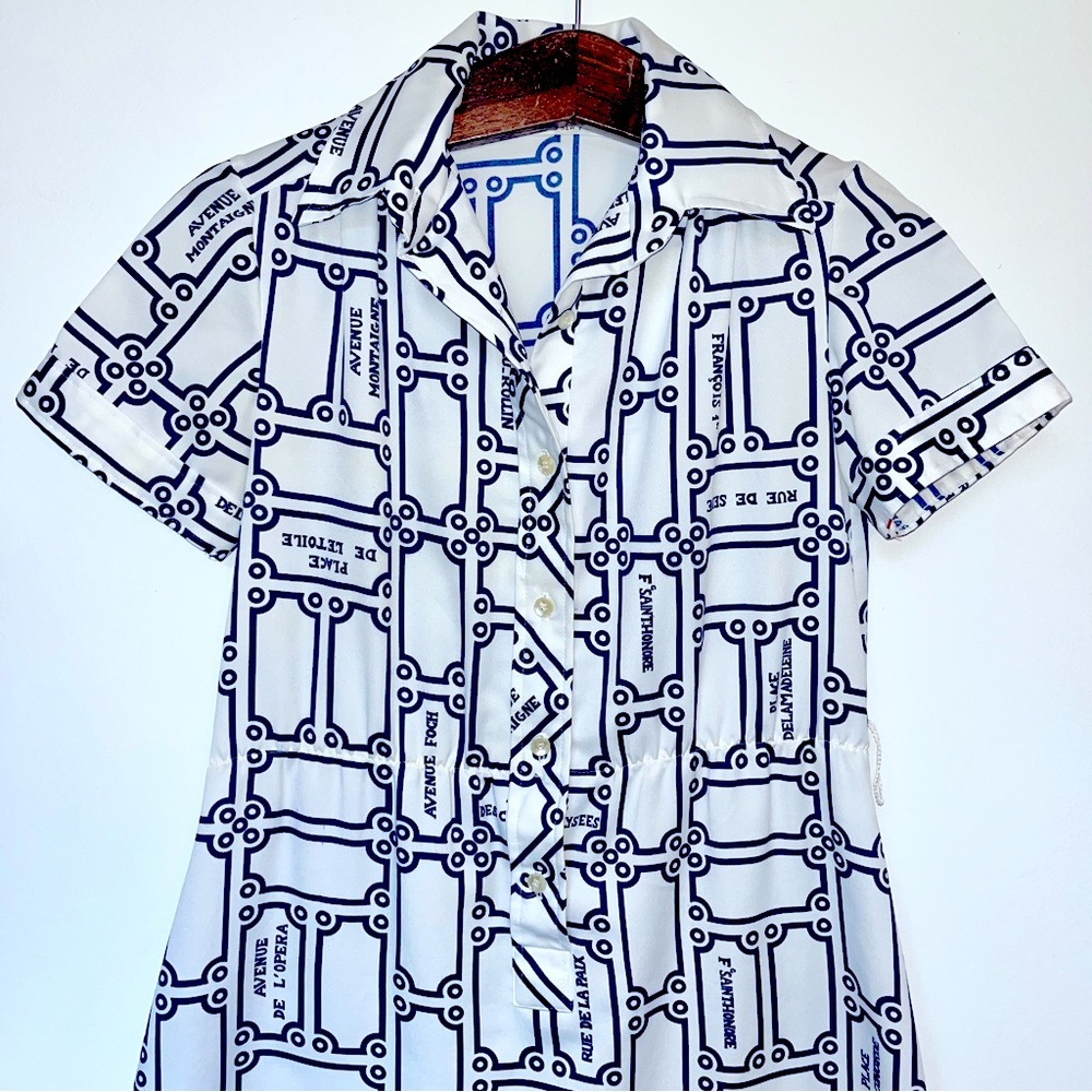 LANVIN Vintage Streets of Paris Dress - Picture 4 of 11